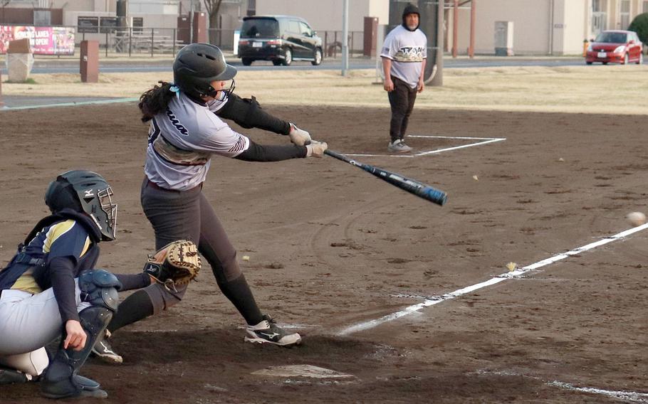 Junior Kierstyn Aumua, a three-year starter at second base for Zama, batted .400 this season, fifth on the Trojans' stat sheet.