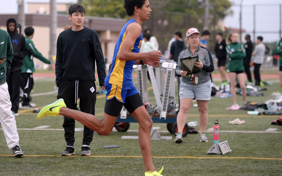 St. Mary's William Beardsley demolished both the 1,600 and 3,200 Far East meet records the last two days at Yokota.