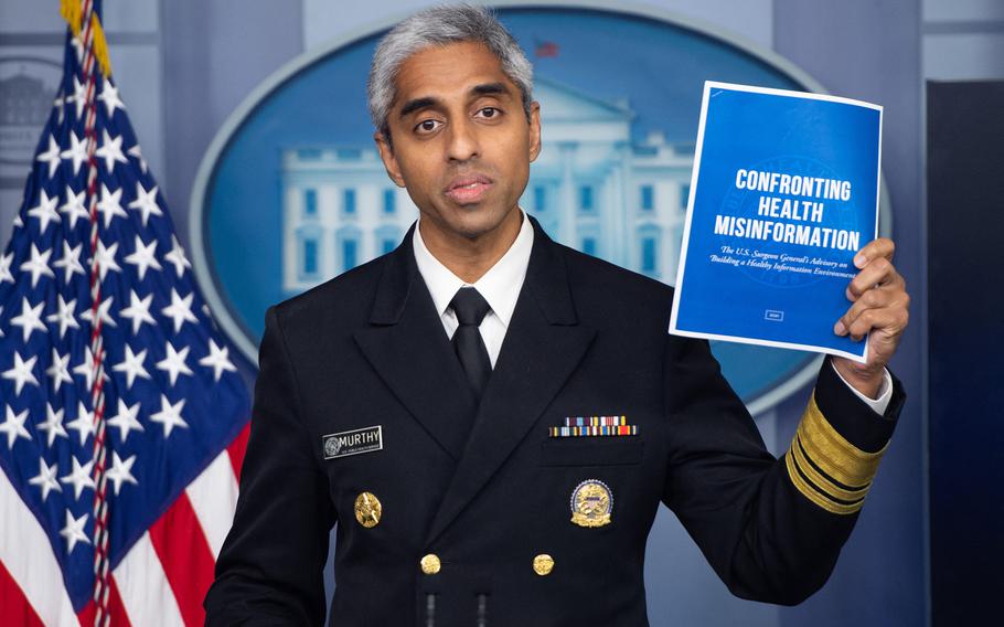 U.S. Surgeon General Dr. Vivek H. Murthy, seen here in a July 15, 2021 photo, on Sunday, Dec. 26, 2021, highlighted the success of vaccines against COVID-19 and said the country, despite upheaval and tremendous loss, will “get to the end of this pandemic.”