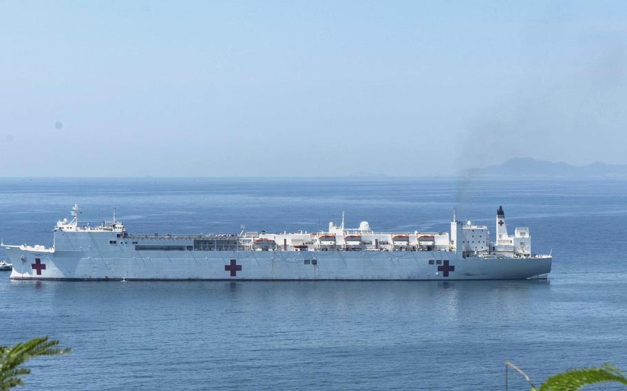 The hospital ship USNS Mercy arrived in Vung Ro Bay, Vietnam, on June 19, 2022. 