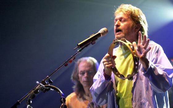 Mainz, Germany, June 22, 2003: Yes vocalist, Jon Anderson hits the high notes at the Rheingoldhalle in Mainz, Germany.  
Looking to see some live performances? Check out Stars and Stripes’ events here. https://europe.stripes.com/community-news/september-events-around-germany 
META TAGS: music, entertainment, live performance; progressive rock 