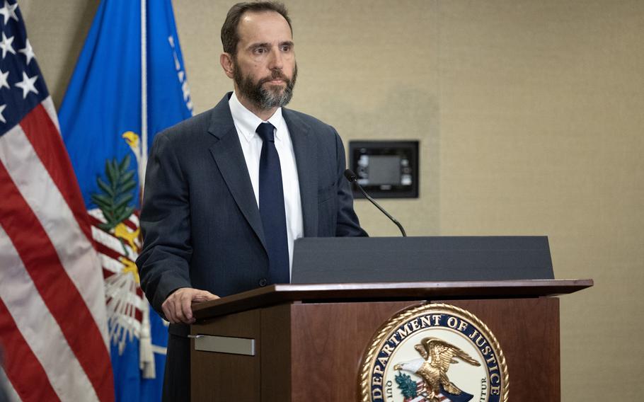Special counsel Jack Smith makes a statement about the indictment of former president Donald Trump.