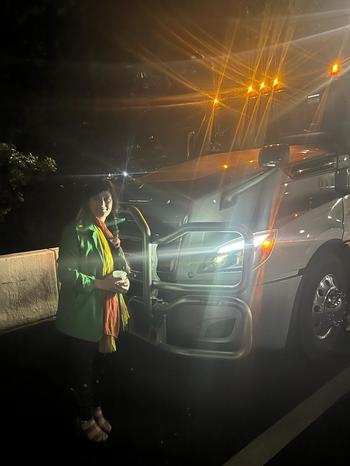 Taqwa Kandahary, once a doctor in the U.S.-backed Afghan military, resettled in the U.S. in 2021 and recently received her commercial driver’s license.