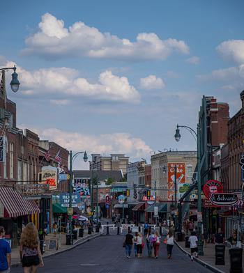 Beale Street is the “Home of Blues” in Memphis, a label given by the traveling musicians who visited in the 1860s.