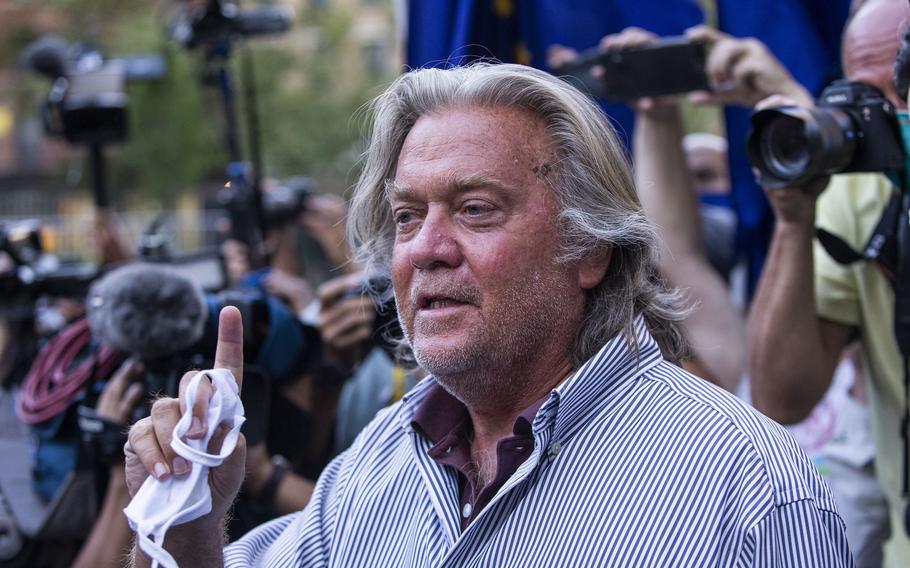 A lawyer for Bannon says Bannon won’t comply with a congressional investigation into the Jan. 6 insurrection at the Capitol because President Donald Trump is asserting executive privilege to block demands for testimony and documents.