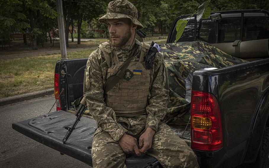 Vasyl Ratushnyi, 26, Roman’s older brother organized a local defense force near his home. 