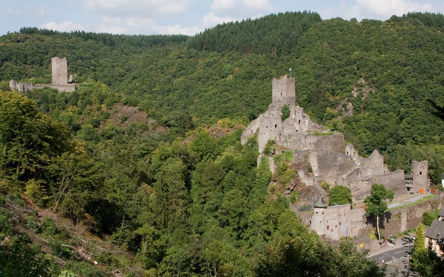 Spangdahlem offers a two-castle hike in Manderscheid, Germany, on Jan. 27. Shown: Castles Oberburg and Niederburg.
