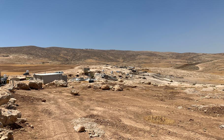 The village of al-Markaz in the Masafer Yatta area (South Hebron Hills) where multiple houses were demolished on May 11. 