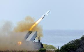 A Navy-Marine Expeditionary Ship Interdiction System, also known as NMESIS, is fired at Naval Air Station Point Mugu, Calif., June 28, 2023.
