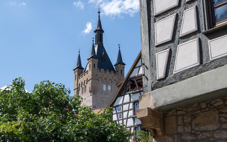 The Blue Tower in Bad Wimpfen, Germany, July 6, 2023.