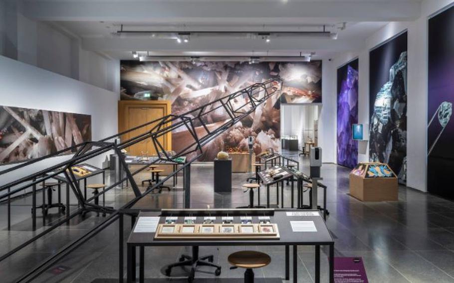 Museum Wiesbaden’s exhibition “Fritz Geller-Grimm’s Crystals: From Diamonds to Gypsum” in Wiesbaden, Germany, offers roughly a thousand types of minerals. 