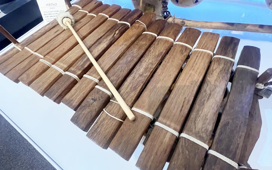 A balafon from Burkina Faso at the Miyamoto-Unosuke Drum Museum in Tokyo.