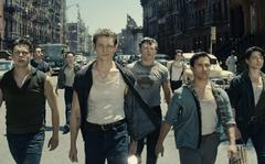 Mike Faist, center, plays the temperamental and resentful leader of the Jets gang in "West Side Story." 