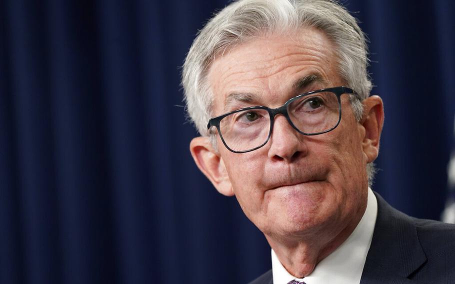 Federal Reserve Chair Jerome Powell attends a briefing on Wednesday, Sept. 21, 2022, at the Federal Reserve Board Building, in Washington.