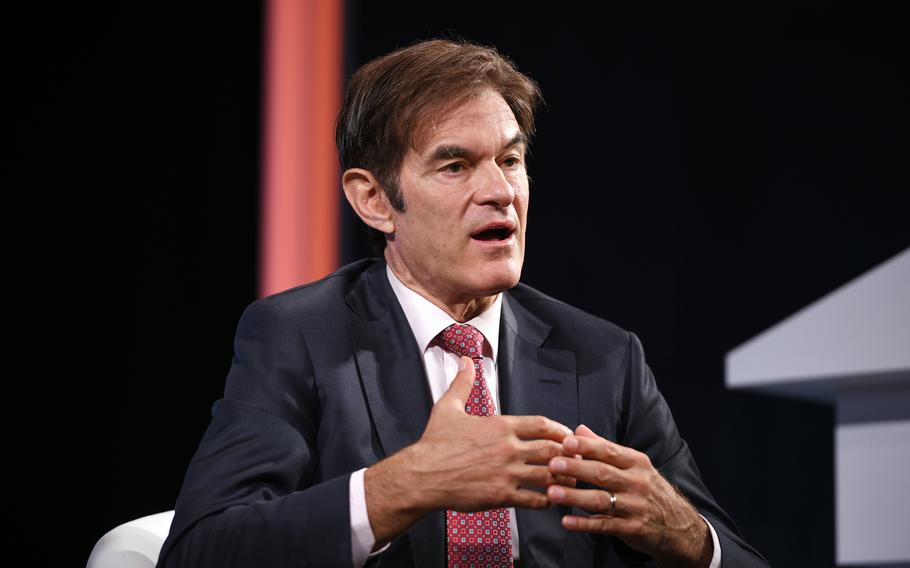 In this photo from September, Dr. Mehmet Oz speaks onstage during the 2021 Concordia Annual Summit at the Sheraton New York in New York City. 