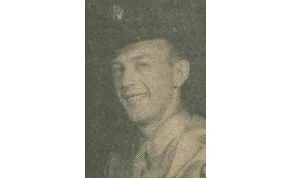 A photo of a service member in his uniform