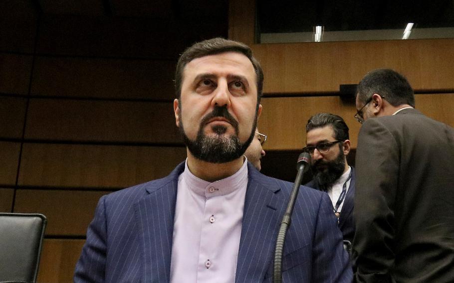 Kazem Gharibabadi looks up