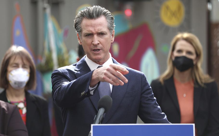 California Gov. Gavin Newsom in February 2022 in San Francisco. 