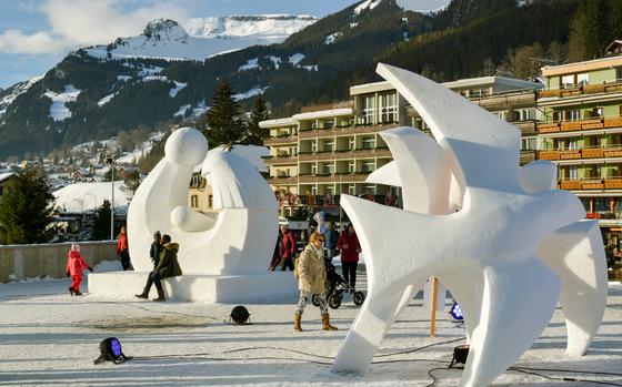 The World Snow Festival, where international snow sculptures are on display, takes place Jan. 15-20 in Grindelwald, Switzerland.