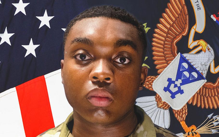 Spc. Ryan James, 20, of Baytown, Texas, paratrooper with the Vicenza, Italy-based 173rd Airborne Brigade, was found dead in his barracks Sept. 7, 2021. 