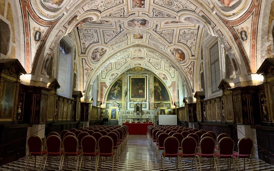 Complesso Monumentale SantAnna dei Lombardi in Naples was established in 1411 and features the work of renowned Renaissance sculptors and painters.