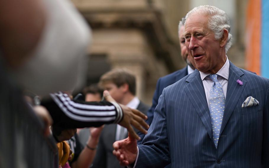 Britain’s Prince Charles visits the Festival Site at Victoria Square before the opening ceremony of the Commonwealth Games, in Birmingham, England, Thursday July 28, 2022. Britain’s Prince Charles is facing more questions over his charities after a newspaper reported that one of his funds accepted a 1 million-pound ($1.2 million) donation from relatives of Osama bin Laden.