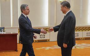U.S. Secretary of State Antony Blinken meets with Chinese President Xi Jinping in Beijing on April 26, 2024.