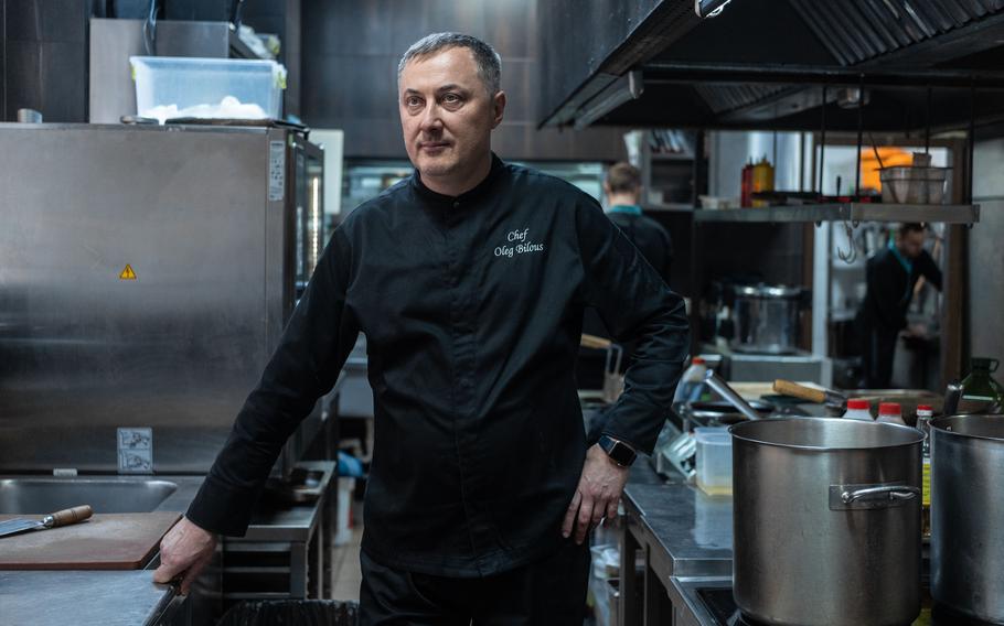 Chef Oleg Bilous is once again serving dinners at Oxota na Ovets in Kyiv. 