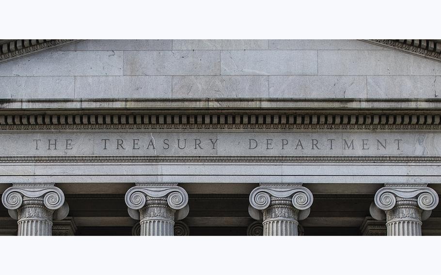 The U.S. Treasury building is seen in Washington, D.C., on July 6, 2022. 