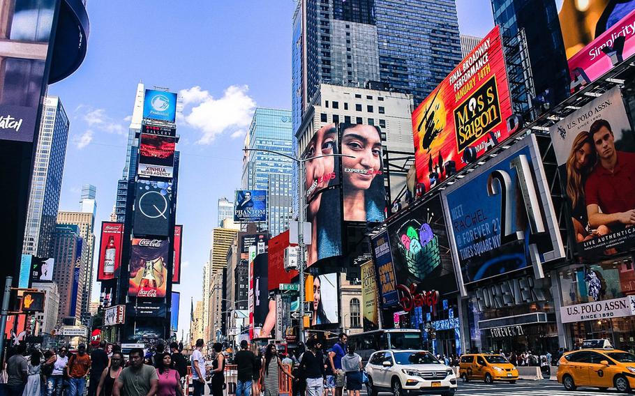 The South Korean Ministry of Patriots and Veterans Affairs produced a 30-second video that will play 680 times a day on digital billboards this week in New York's Times Square. 