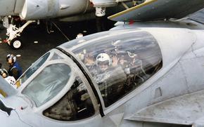 This image provided by Betty Seaman shows Navy A-6 Intruder pilot Jim Seaman. Navy Capt. Jim Seaman died of lung cancer at the age of 61. His widow Betty Seaman has been part of a large group of aviators and their surviving spouses who have lobbied Congress and the Pentagon for years to look into the number of cancers aviators and ground crew face.