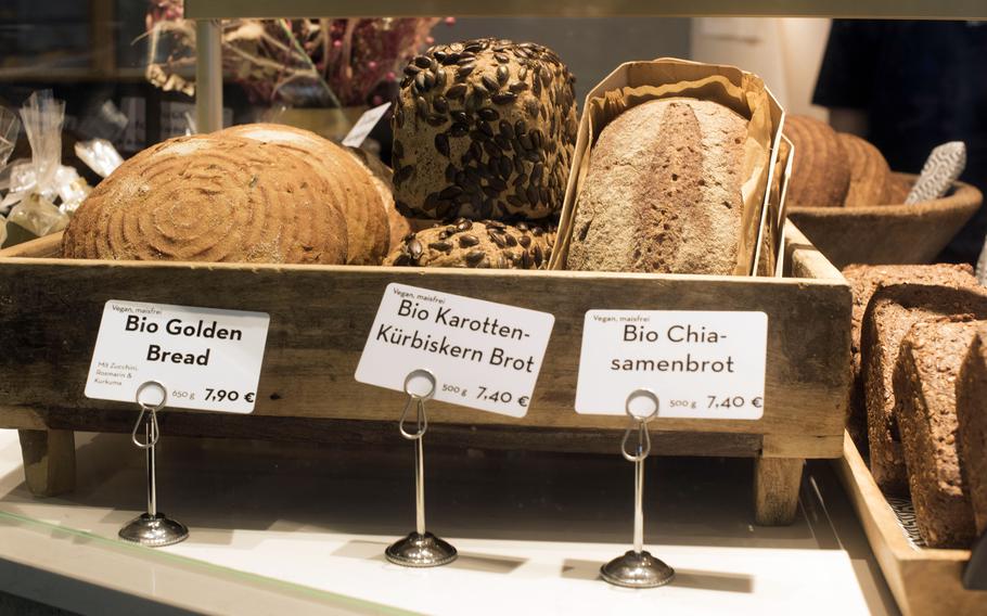 Gluten-free breads available at Isabella on Sept. 4, 2023, run the gamut from baguettes, brioches and rolls to loaves in a range of shapes and sizes.