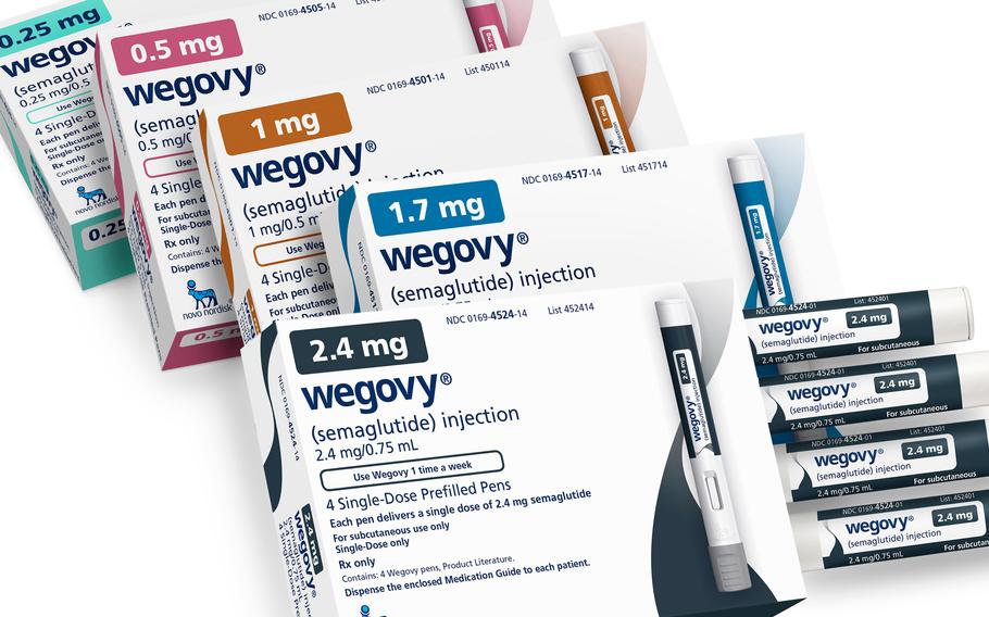 Tricare for Life beneficiaries will lose coverage of weight loss drugs such as Zepbound and Wegovy, seen here, starting Aug. 31, the military's health insurer said in a statement Aug. 5, 2025. 