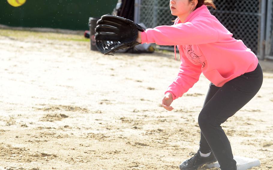 Sophomore Sarah Goleman could see some time in the infield as well as her regular left-field position for E.J. King's softball team.