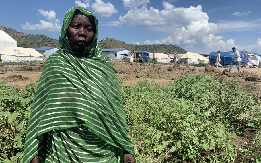 Sudanese widow Fatna Ibrahim at a refugee camp in northern Ethiopia. 