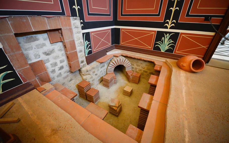 The private rooms at the reconstructed Roman Villa Borg featured a floor heating system, or hypocaust, which used hot air from a furnace to heat the floor, making ancient Roman settlers feel at home in the cold weather of Germania.