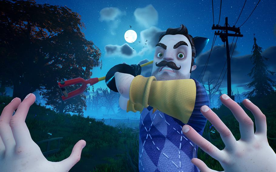 In Hello Neighbor 2, you search for clues in Mr. Peterson’s house that implicate him as a kidnapper. 