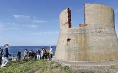 A concrete structure, believed to have served as an observation deck, is seen in November on the premises of No. 2 Sea Fort.
