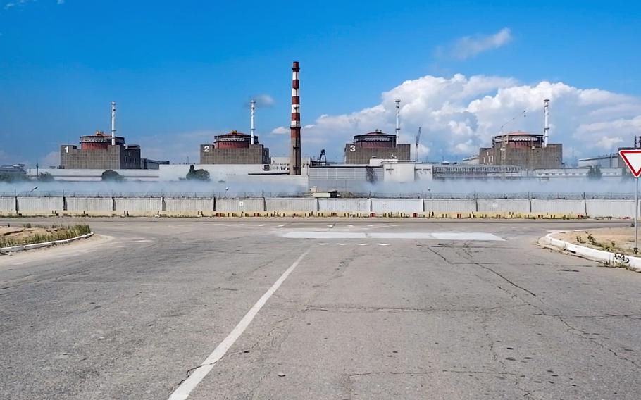 A general view of the Zaporizhzhia Nuclear Power Station in territory under Russian military control, southeastern Ukraine, Aug. 7, 2022.  