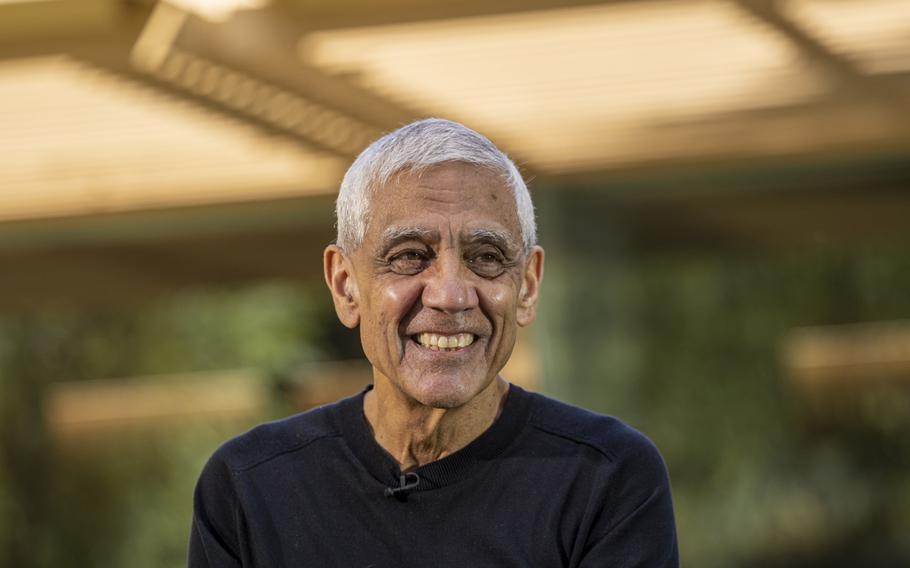 Vinod Khosla, co-founder and owner of Khosla Ventures LLC, during an interview on an episode of Bloomberg Wealth with David Rubenstein in Menlo Park, California, U.S., on Wednesday, May 11, 2022. Khosla, whose investments in U.S. technology made him a billionaire, predicts the country will soon be at a “techno-economic war” with China lasting two decades. 
