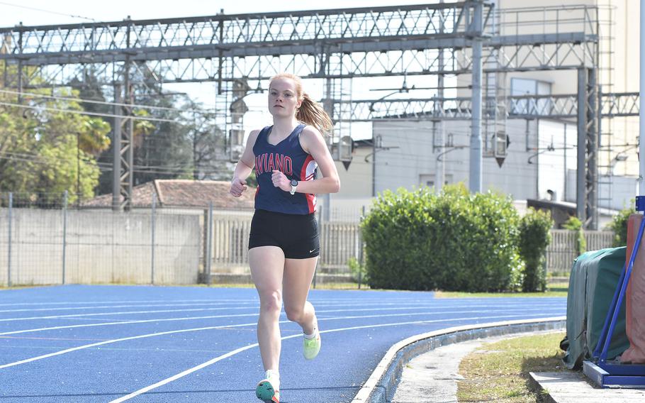 Riley Ervin di Aviano è l'unica a vincere i 1600 m femminili sabato 29 aprile 2023, all'ippodromo DODEA-Europe di Pordenone, in Italia.