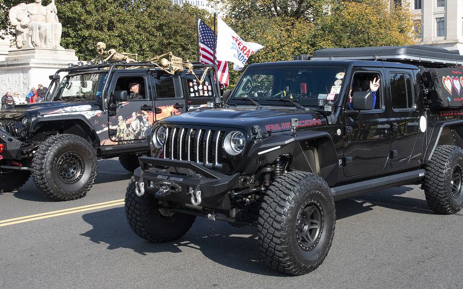 The National Veterans Day Parade on Sunday, Nov. 12, 2023, in Washington. 
