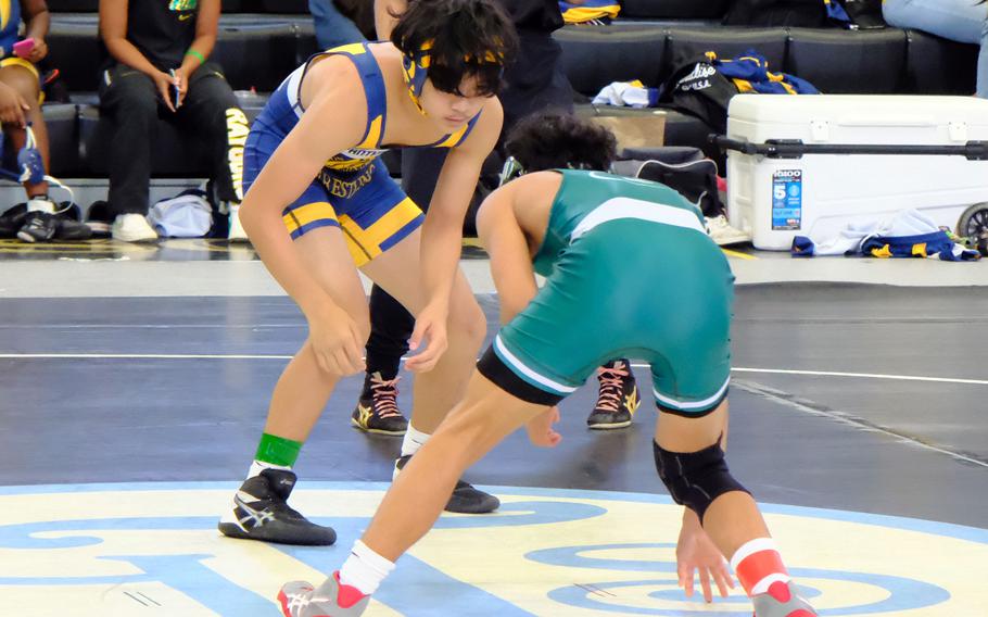 Guam High's Jose Camacho finished third at 113 pounds in Saturday's All-Island wrestling finals.