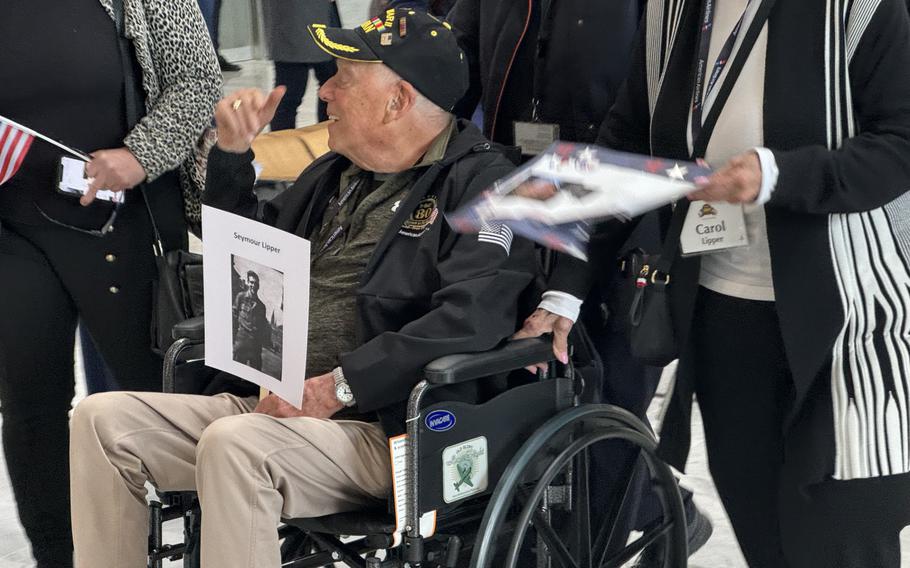 Veteran Seymour Lipper, who fought in the Battle of the Bulge.