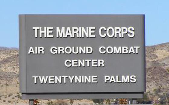 Marine Corps Air Ground Combat Center at Twentynine Palms.