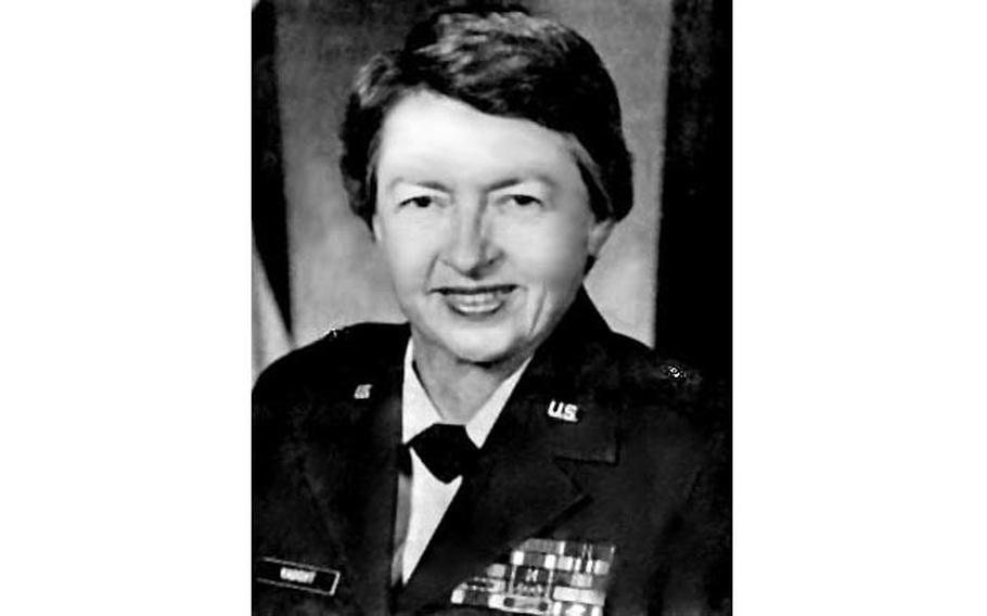 Brig. Gen. Wilma Vaught enlisted in the Air Force in 1957 and retired in 1985 after breaking multiple barriers for women in the armed forces. Vaught later led the creation of the national Military Women’s Memorial. 