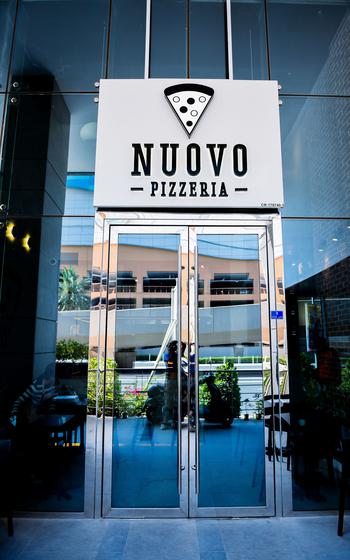 The entrance to Nuovo Pizzeria in Manama