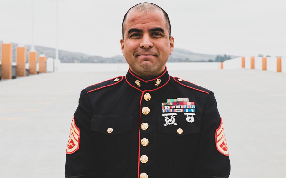 Staff Sgt. Joseph Maldonado helped free a man trapped in an overturned car after a Dec. 6 crash in San Juan Capistrano, Calif. 