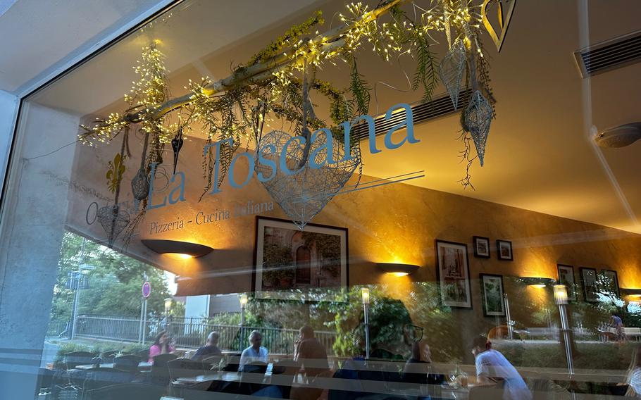 The entrance to Osteria La Toscana in Weiden, Germany, can be a little hard to find because it is on a side street and shares a doorway with a doctor's office, but it's worth the search.