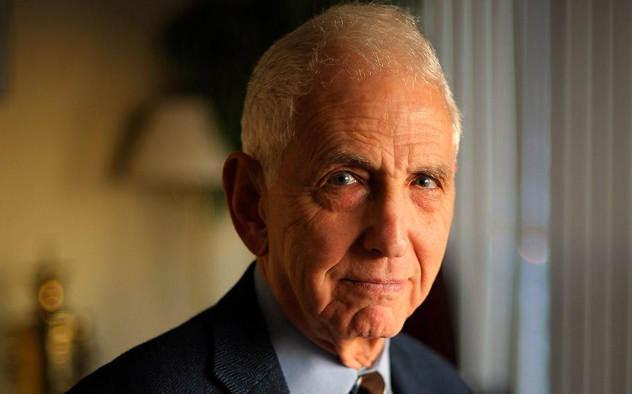 Daniel Ellsberg, the Marine veteran who leaked the voluminous, top-secret history of the Vietnam War known as the Pentagon Papers, has died. He was 92.